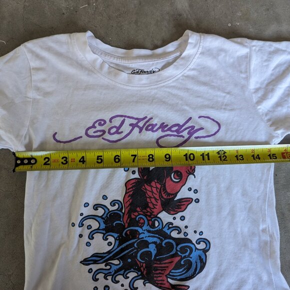 Koi Fish Baby Tee cropped Shirt - Picture 7 of 7